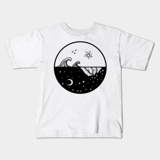 Sea & Mountain Circle Kids T-Shirt
